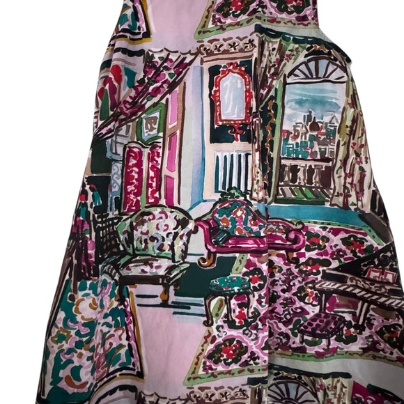 Anthropologie Amelia Chic City Penthouse Print Shift Dress Boho Preppy Sz S/m - Picture 3 of 5